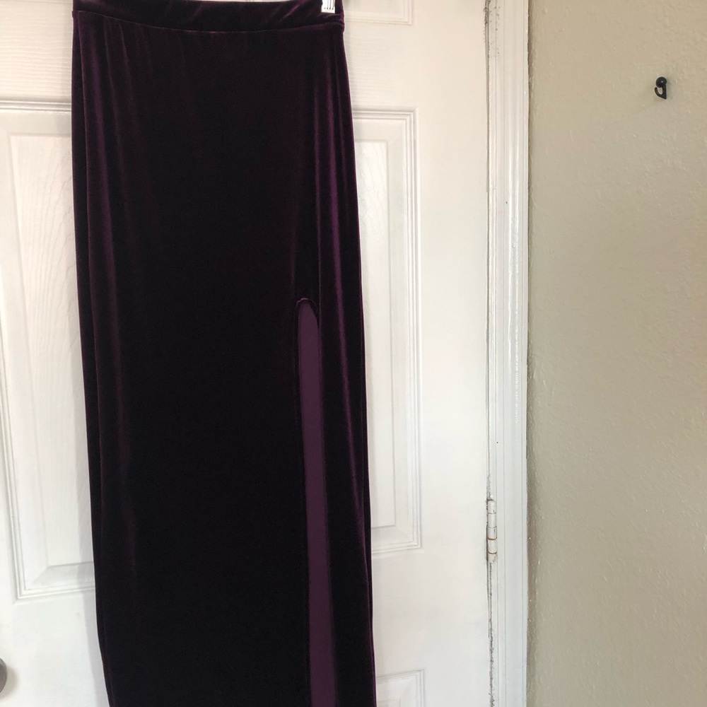 Long Velvet Skirt